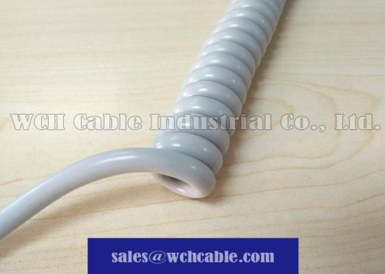 Ce Certification Spiral Wire Spring Cable with PVC/PU/PP/TPE/TPU